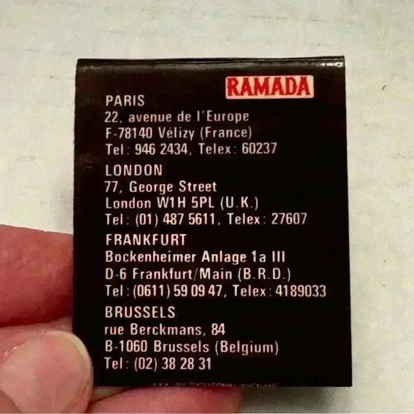 Vintage Wood Matches Matchbook Unstruck Unused CA Restaurant and Ramada Hotel - Picture 7 of 7